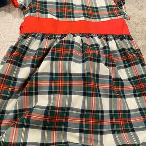 TBBC Beaufort Bonnet Plaid Dress with Red Accents sz 8 euc